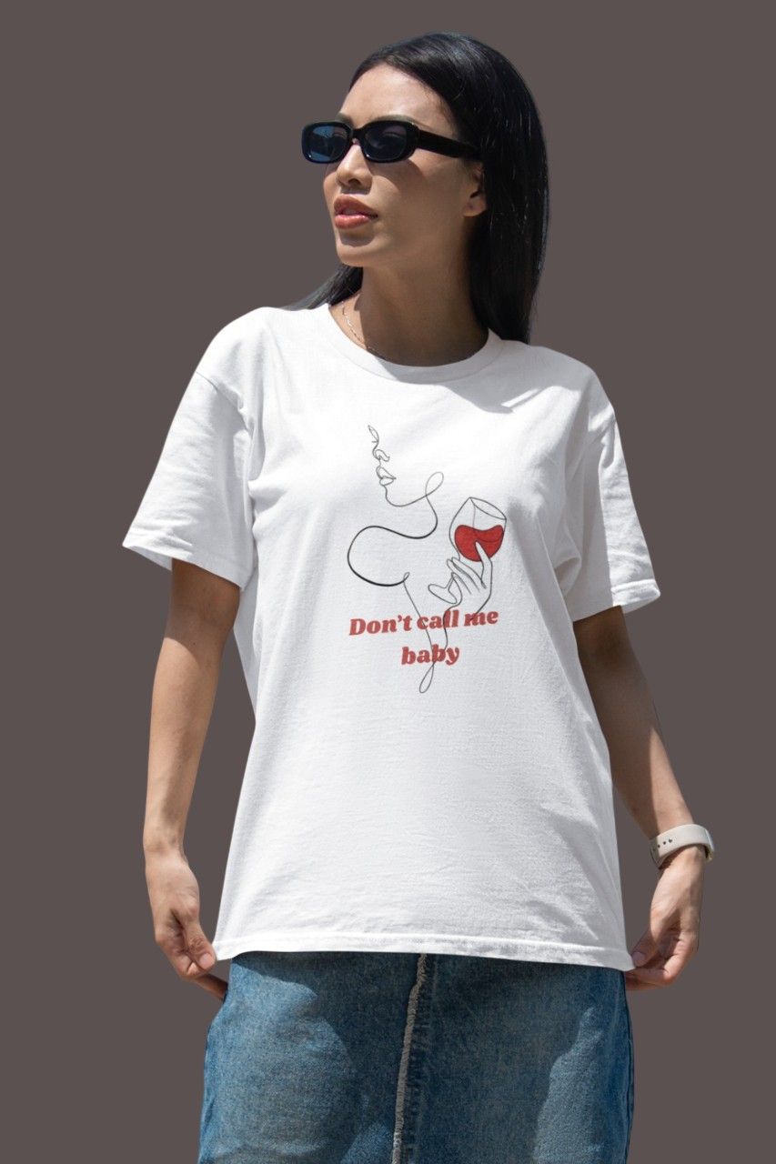 MEMINGO don't baby Women's T-Shirt Regular Fit