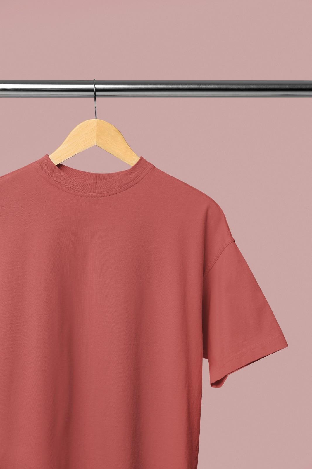 MEMINGO Coral Solid Women's T-Shirt Oversized fit