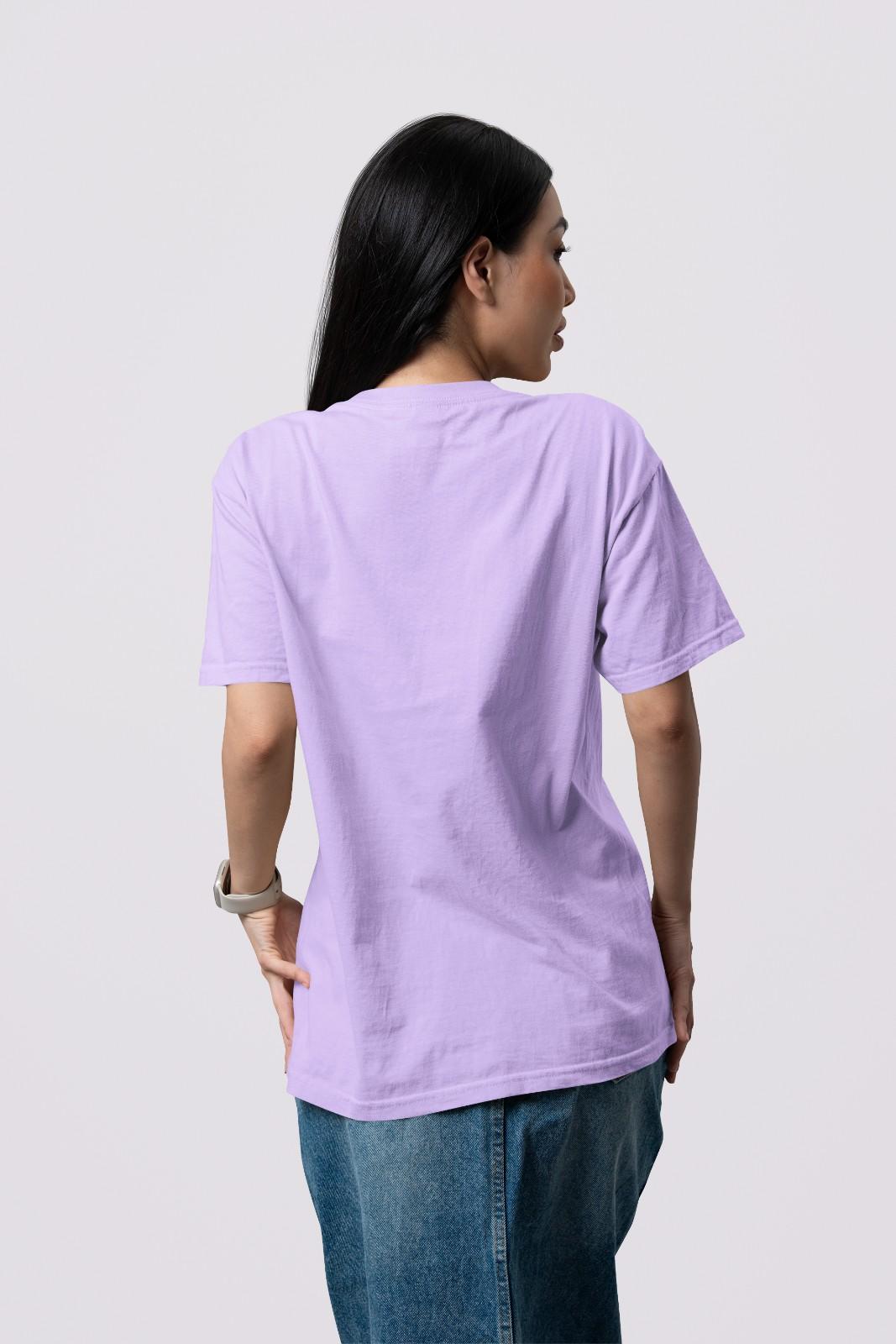 MEMINGO Levender Solid Women's T-Shirt Oversized fit